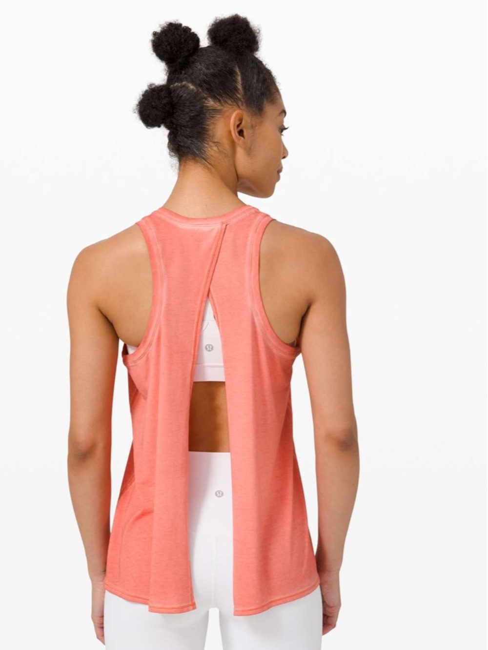 Lululemon All Tied Up Tank *Wash Pigment Dye Rustic Coral Pink size 6/8 Fit